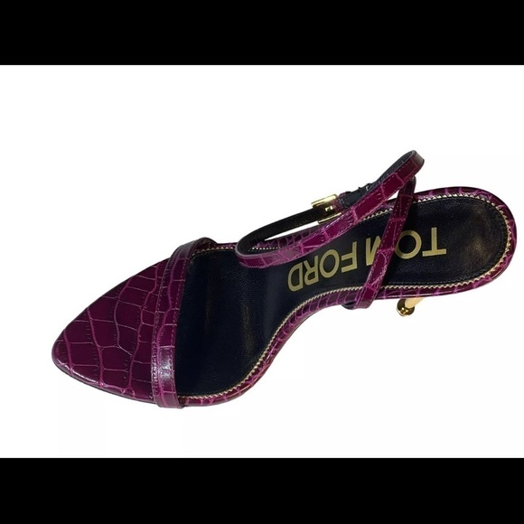 Tom Ford Burgundy and Gold Heels - Picture 5 of 16